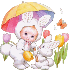 Gify,obrazki labedz - bunny baby z parasolem.gif