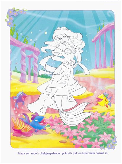 Arielka - Księżniczki Disneya Ariel - kolorowanka 6.GIF